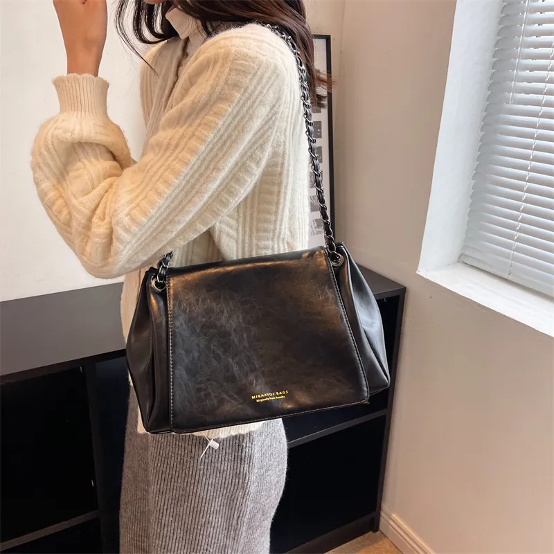 Elsvet PU Shoulder Bag Women's Light Brown/Black/Green-3