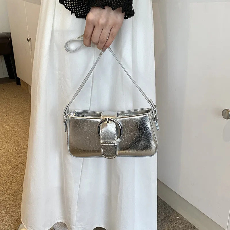 Elsvet PU Crossbody Bag, Shoulder Bag Women's Holographic Silver/Silver/Black/Gold-8