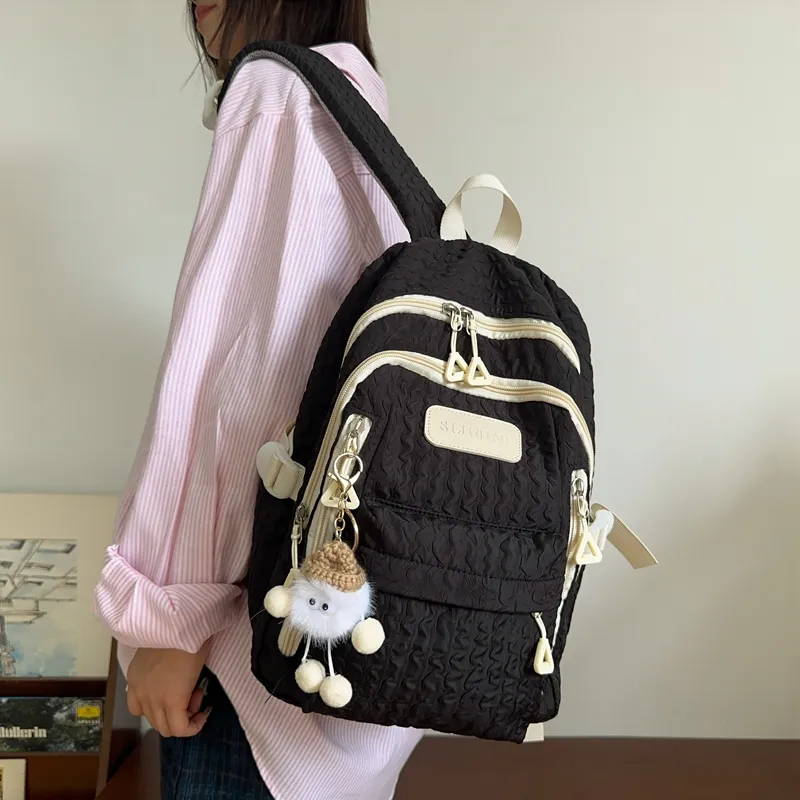 Elsvet Nylon Backpack Regular Women's White/Black/Yellow/Green/Blue-6
