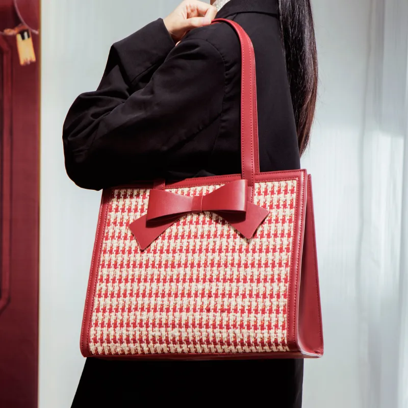 Elsvet PU Handbag, Shoulder Bag Regular Women's Burgundy/Velvet Red-2