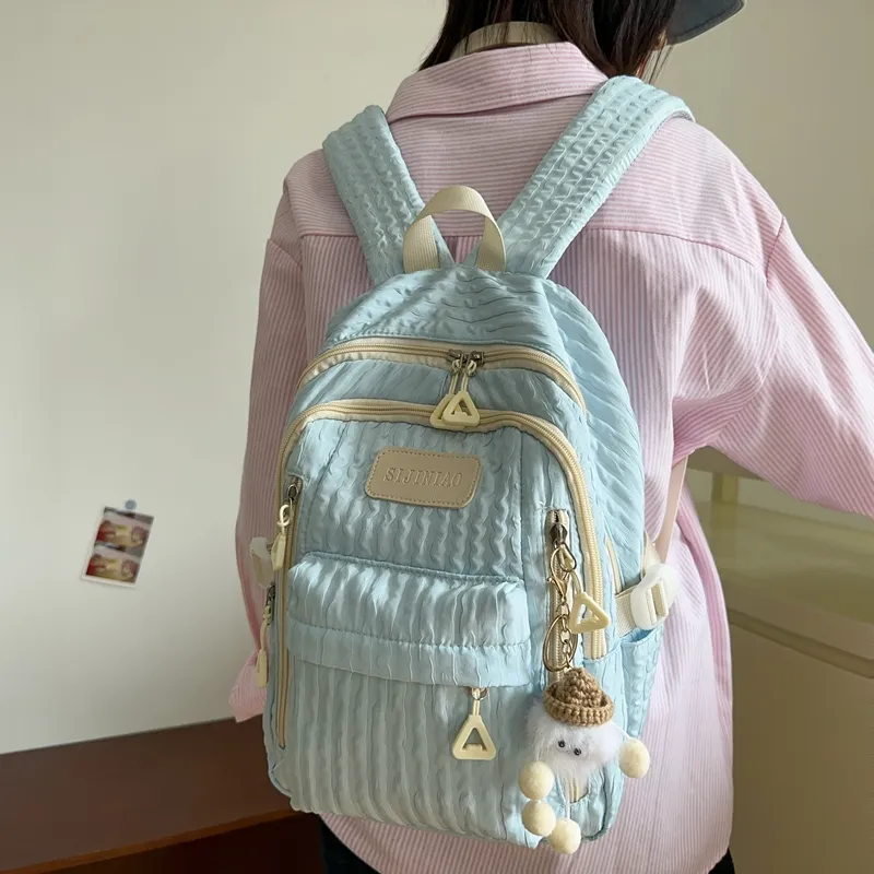 Elsvet Nylon Backpack Regular Women's White/Black/Yellow/Green/Blue-16