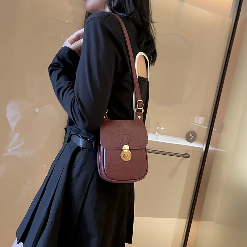 Elsvet PU Crossbody Bag, Shoulder Bag Regular Women's Burgundy/Light Brown/Black/Green-5