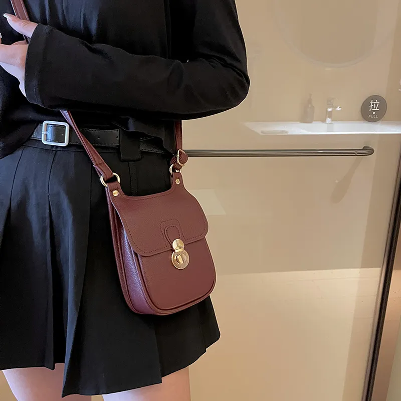 Elsvet PU Crossbody Bag, Shoulder Bag Regular Women's Burgundy/Light Brown/Black/Green-1