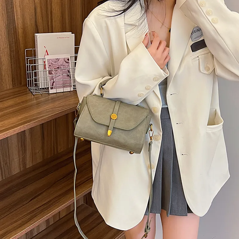 Elsvet PU Crossbody Handbag Women's White/Silver/Brown/Green-18