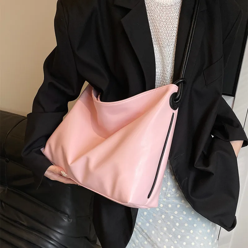 Elsvet PU Shoulder Bag, Crossbody Bag Women's White/Silver/Black/Pink-15