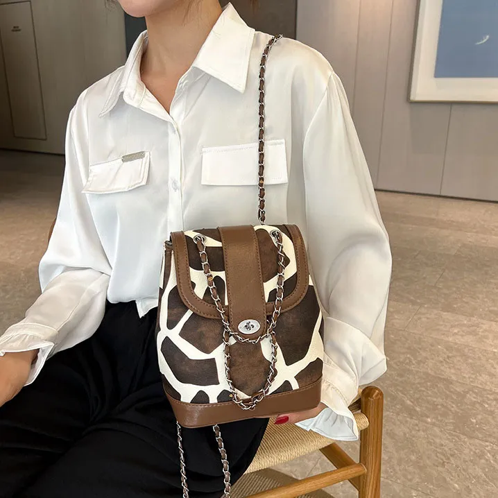 Elsvet PU Carry Backpack Women's Silver/Black/Brown-11