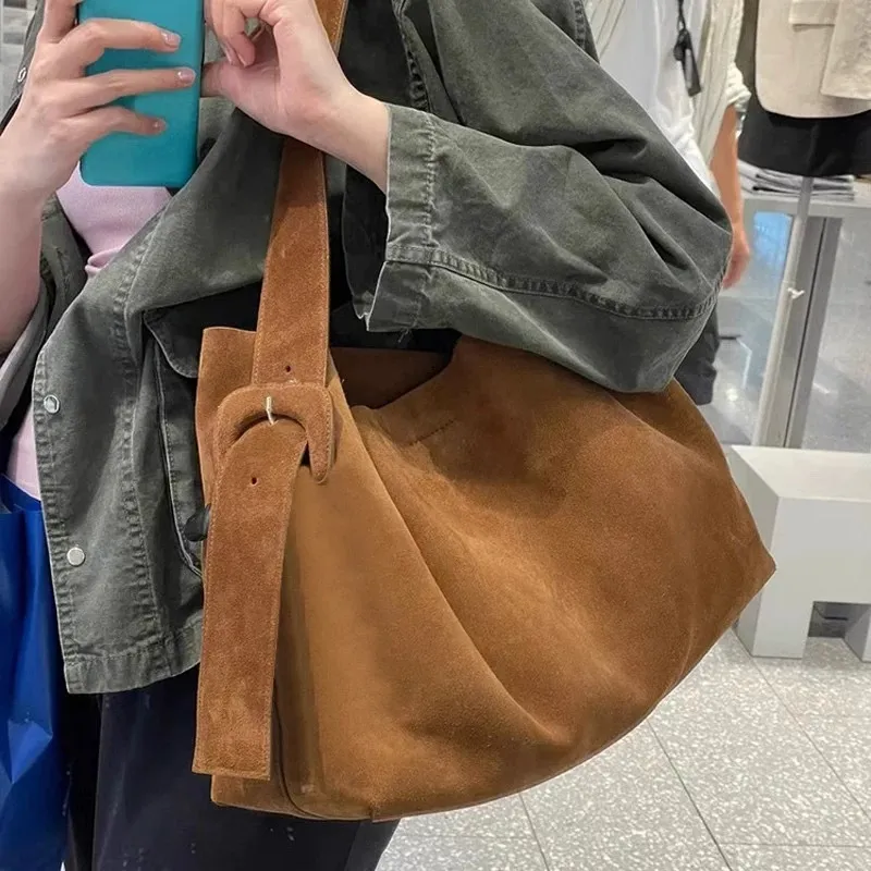 Elsvet Suede Crossbody Bag Regular Women's Brown-3