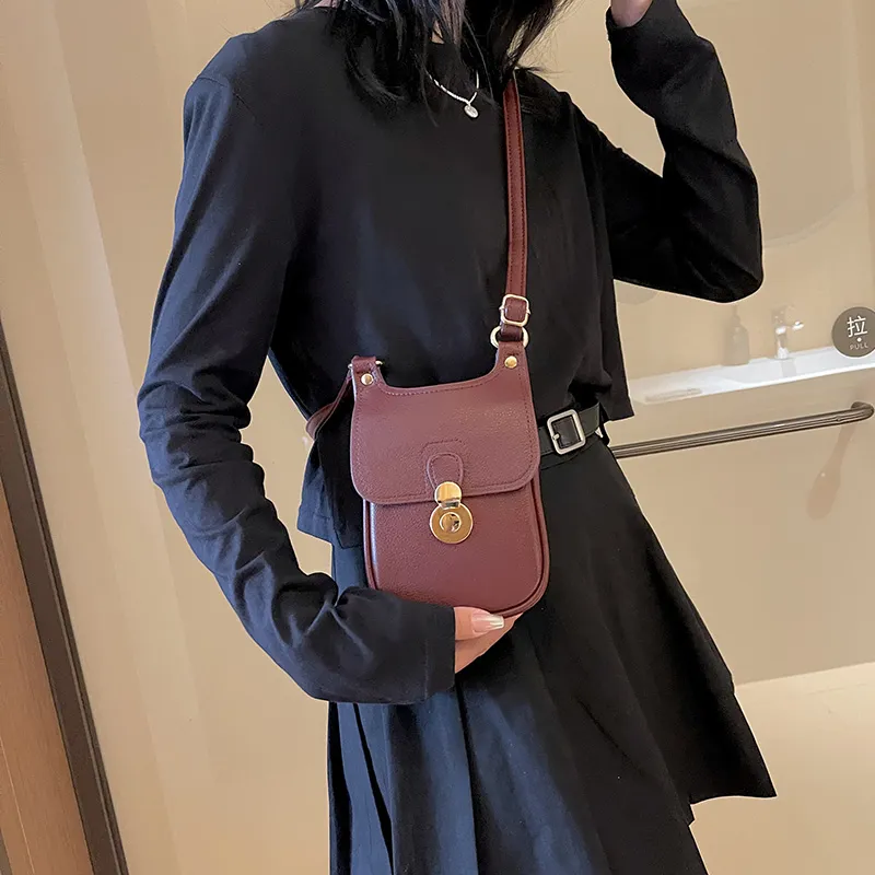 Elsvet PU Crossbody Bag, Shoulder Bag Regular Women's Burgundy/Light Brown/Black/Green-2