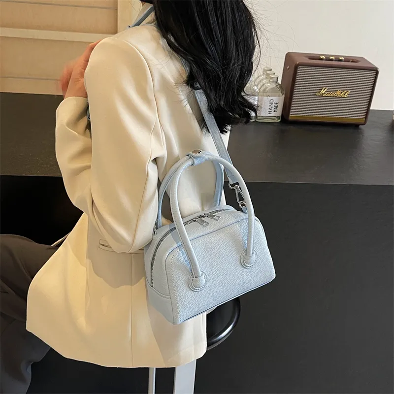 Elsvet PU Crossbody Handbag Regular Women's White/Sky Blue/Yellow/Black/Pink-8