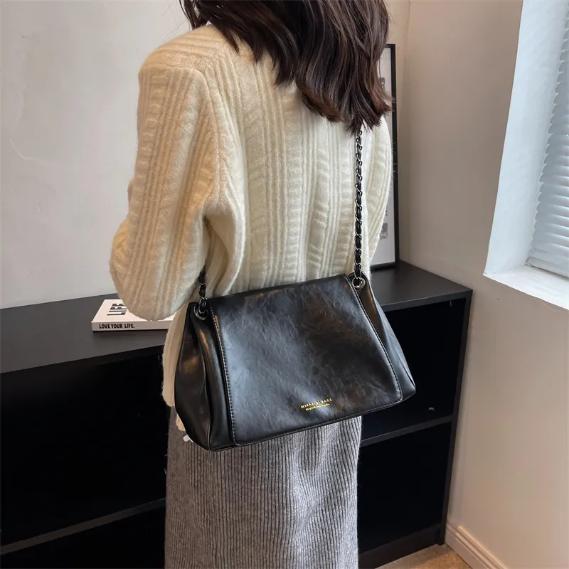 Elsvet PU Shoulder Bag Women's Light Brown/Black/Green-1