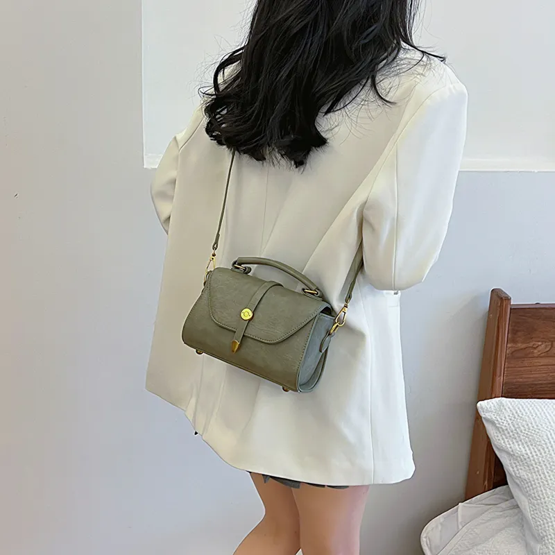 Elsvet PU Crossbody Handbag Women's White/Silver/Brown/Green-22
