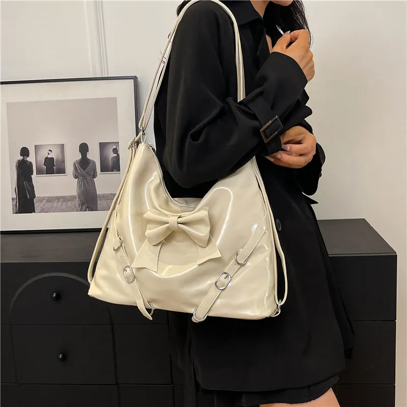 Elsvet PU Backpack Regular Women's Black/White/Silver/Pink-6