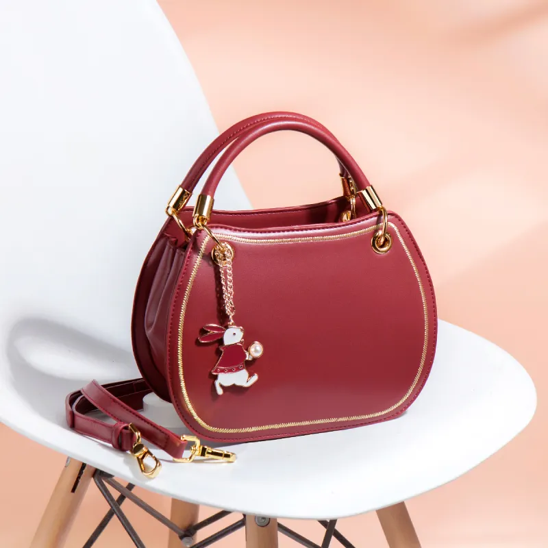 Elsvet PU Handbag Regular Women's Red-2