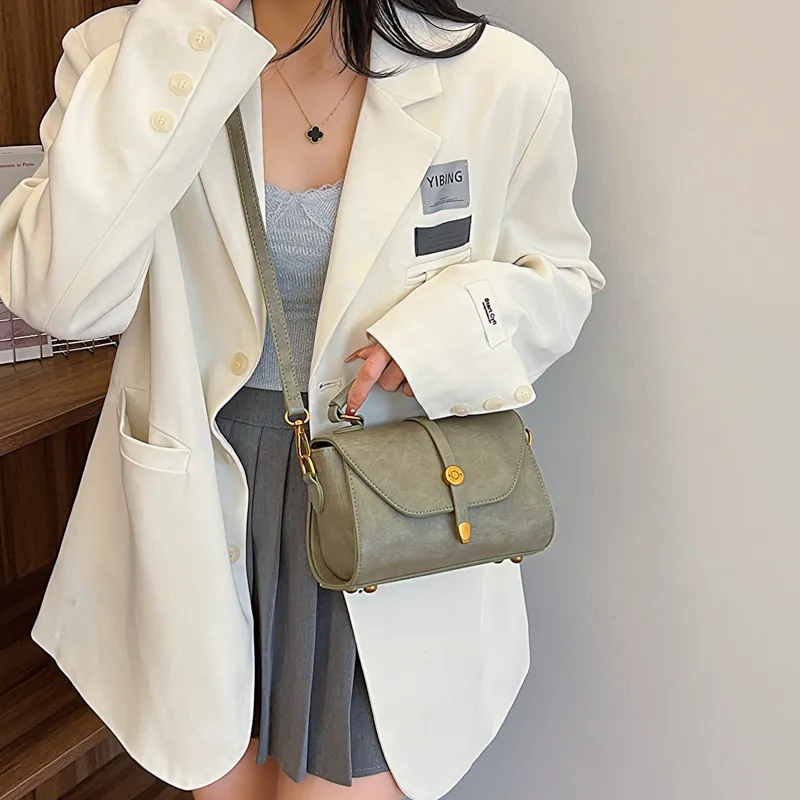 Elsvet PU Crossbody Handbag Women's White/Silver/Brown/Green-20