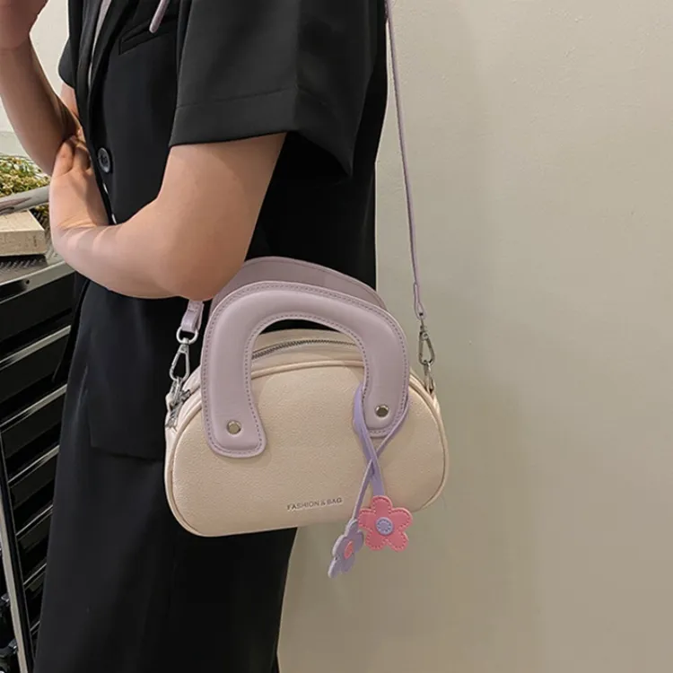 Elsvet PU Crossbody Handbags Regular Women's Blue/Purple/White/Black/Green-5