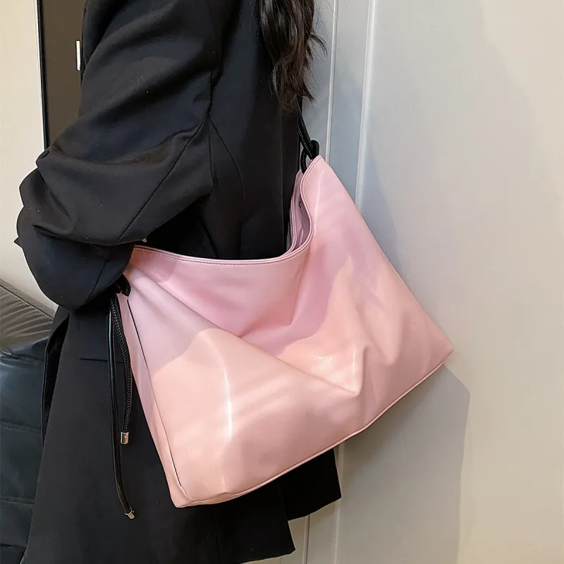 Elsvet PU Shoulder Bag, Crossbody Bag Women's White/Silver/Black/Pink-14