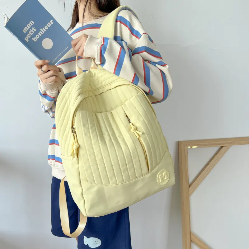 Elsvet Nylon Fabric One Shoulder Portable Backpack Regular Women's Multicolor-2