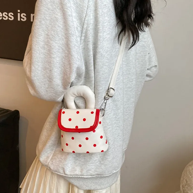 Elsvet PU Crossbody One Shoulder Handbag Women's White/Black/Pink/Red-4