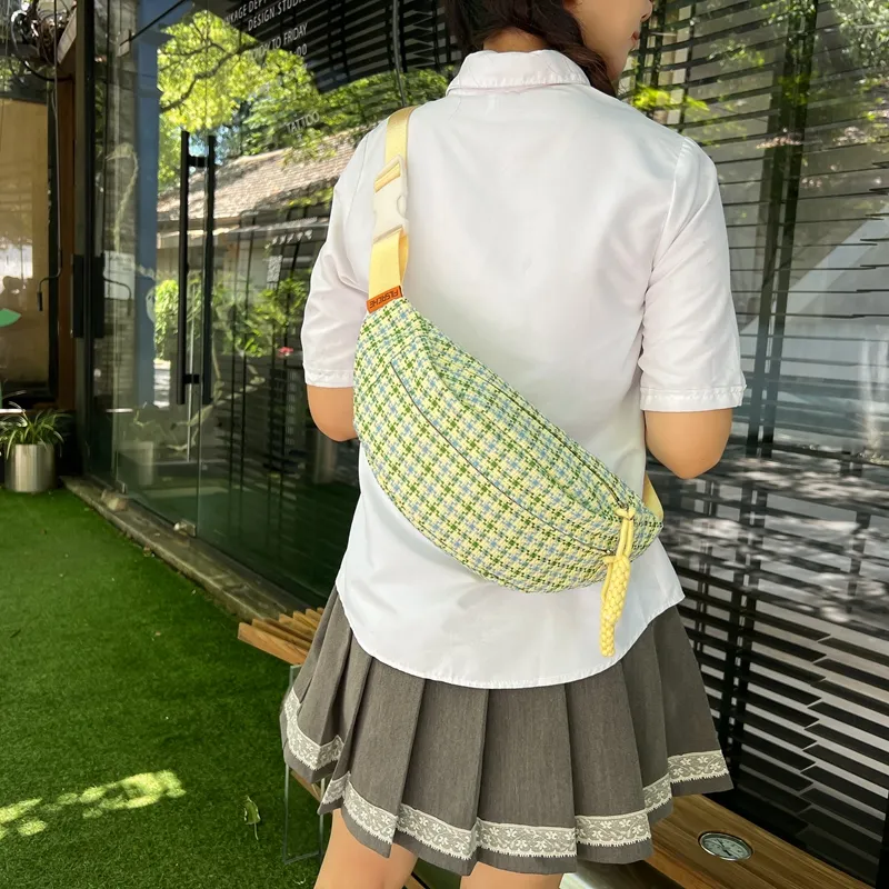 Elsvet Knitted Fabric Crossbody Bag Women's Multicolor-7