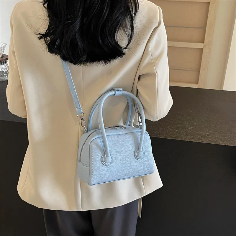 Elsvet PU Crossbody Handbag Regular Women's White/Sky Blue/Yellow/Black/Pink-7