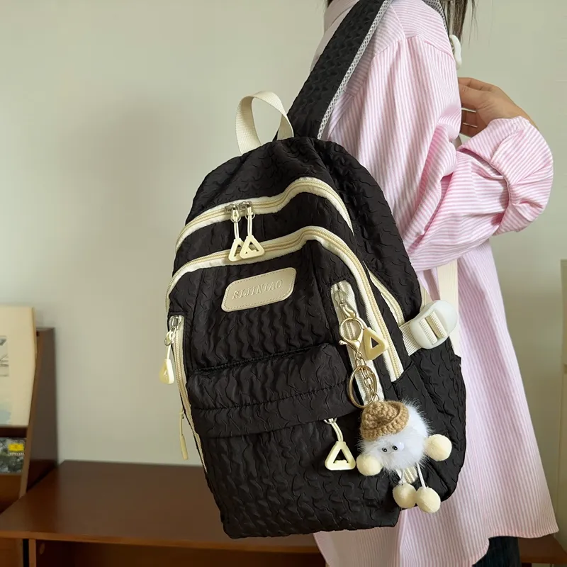 Elsvet Nylon Backpack Regular Women's White/Black/Yellow/Green/Blue-7