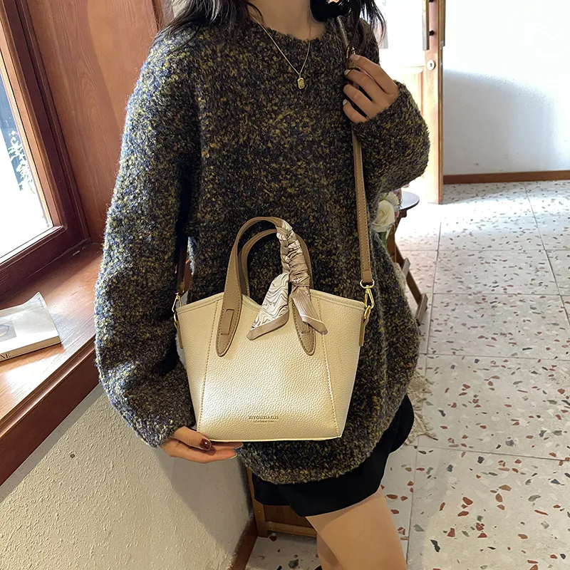 Elsvet PU Basket Bag Handbag Women's Multicolor-2