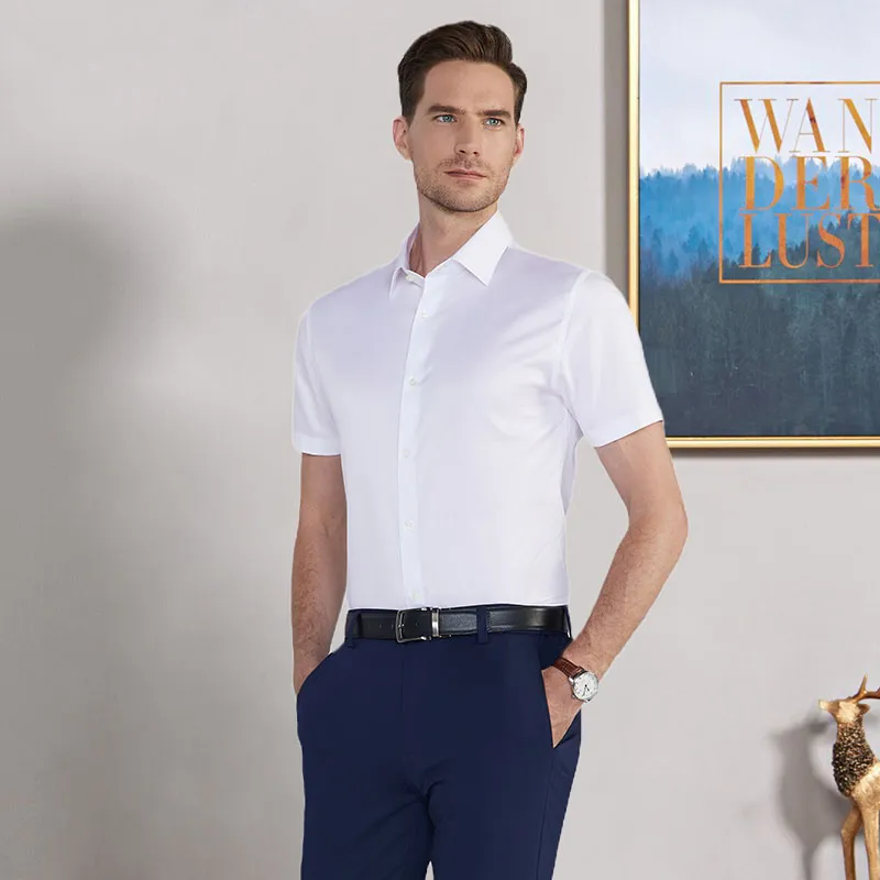 OUDING Shirt Men's European Standard White-1