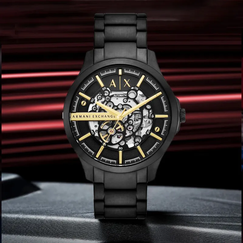 ARMANI EXCHANGEAE Darth Vader Wrist Watch Mechanical Movement Stainless Steel Strap Black Dial Men's Watches-1