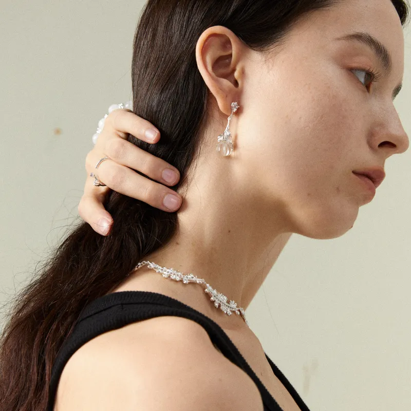 Mouhooland 925 Sterling Silver White Gold Plated Earrings Unisex-6