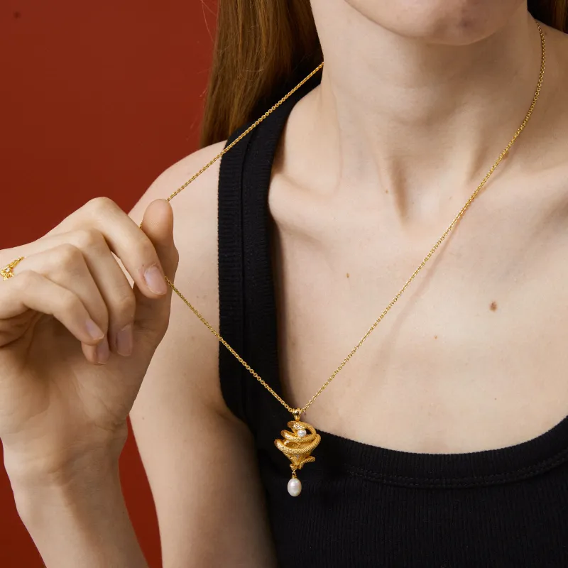 Mouhooland White Gold Plated Copper Necklaces Unisex-2