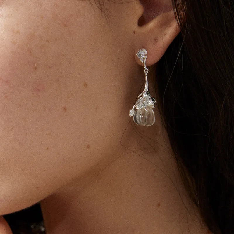 Mouhooland 925 Sterling Silver White Gold Plated Earrings Unisex-5