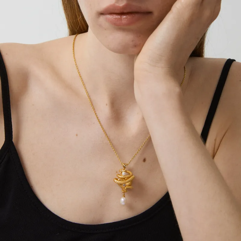 Mouhooland White Gold Plated Copper Necklaces Unisex-1