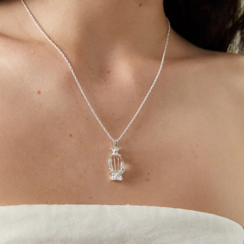 Mouhooland 925 Sterling Silver White Gold Plated Necklaces Unisex-3