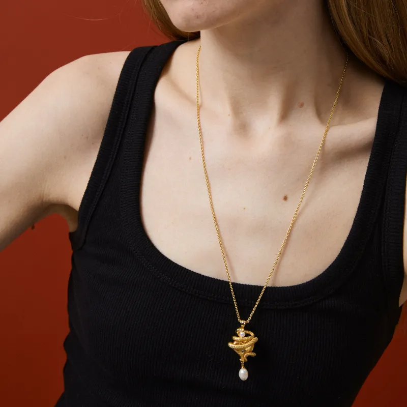 Mouhooland White Gold Plated Copper Necklaces Unisex-3