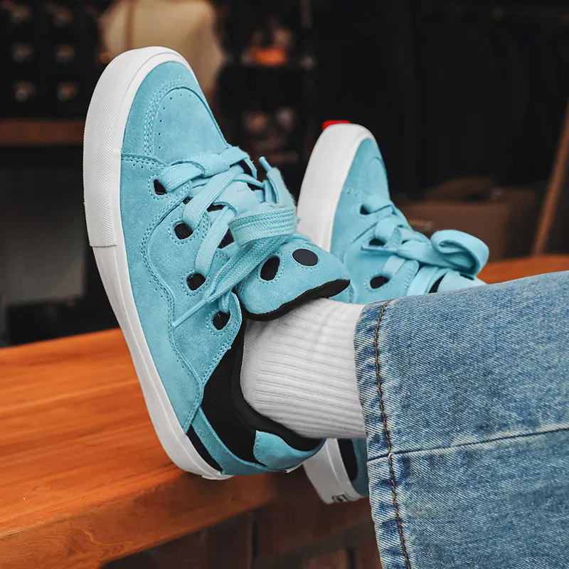 Luji Cushioning, Abrasion Resistant, Height Increasing, Breathable Low Top Skateboard Shoes Men's-11