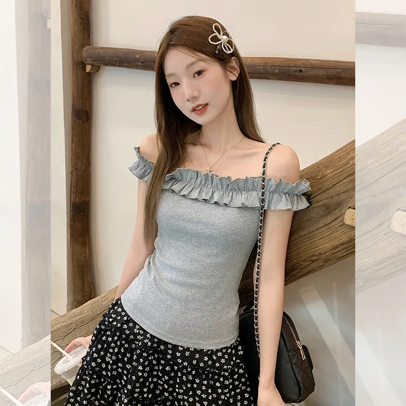 Princess Berdele Ruffle Sleeve T Shirt Women's-7