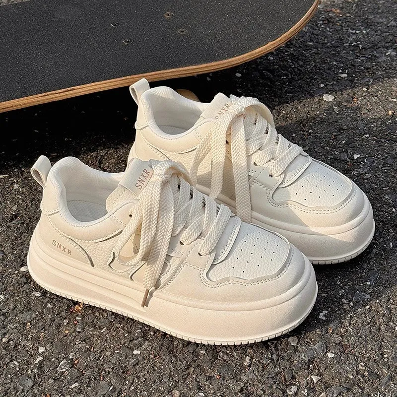 Luji Low Top Skateboard Shoes Women's Ecru-4