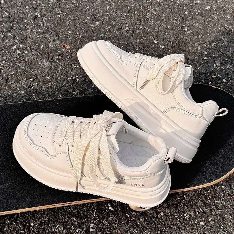 Luji Low Top Skateboard Shoes Women's Ecru-3