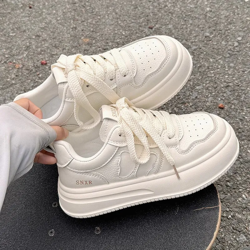 Luji Low Top Skateboard Shoes Women's Ecru-5