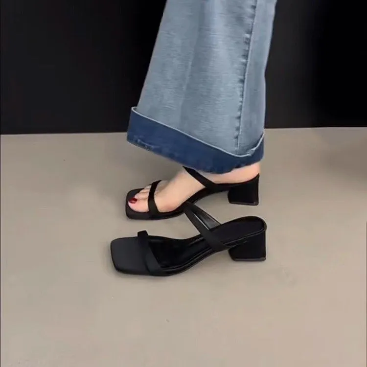 Luji One Strap Sandals Women's Black-7
