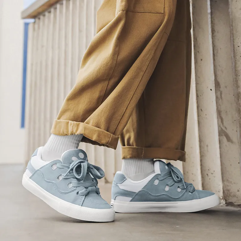 Luji Cushioning, Abrasion Resistant, Height Increasing, Breathable Low Top Skateboard Shoes Men's-6