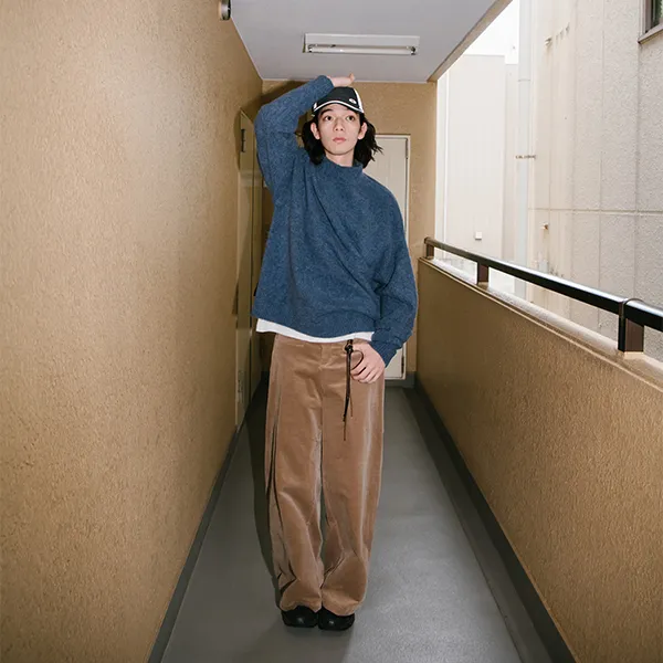 YOSHIYOYI Casual Pants Unisex Dark Camel-2