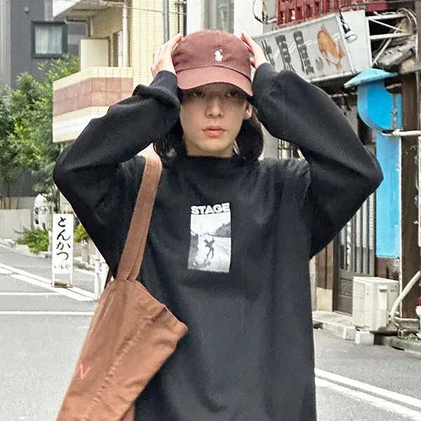 YOSHIYOYI Sweatshirt Unisex Black-3