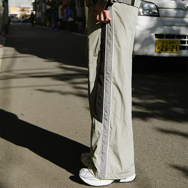 YOSHIYOYI Knitted Sports Pants Unisex Gray Green-6