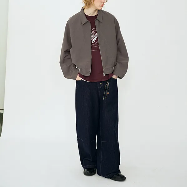 YOSHIYOYI Jeans Unisex Navy Blue-3
