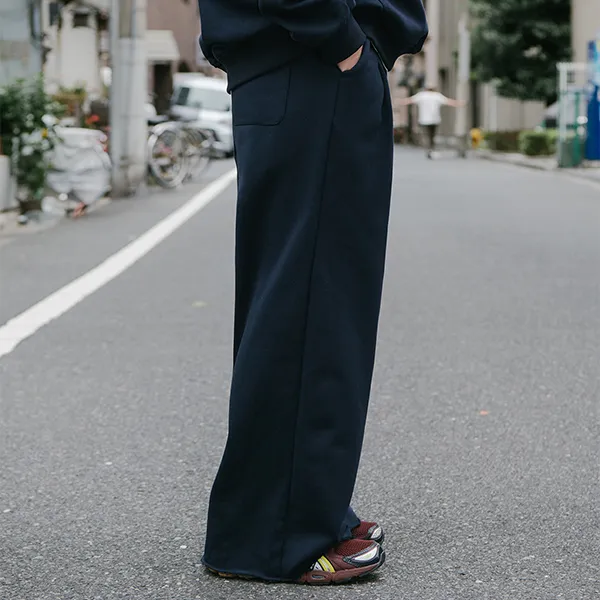 YOSHIYOYI Knitted Sports Pants Unisex Navy Blue-4