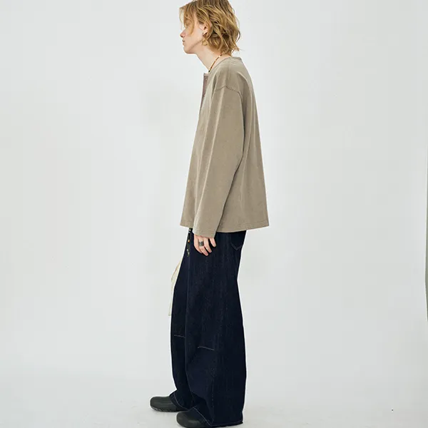 YOSHIYOYI Jeans Unisex Navy Blue-6