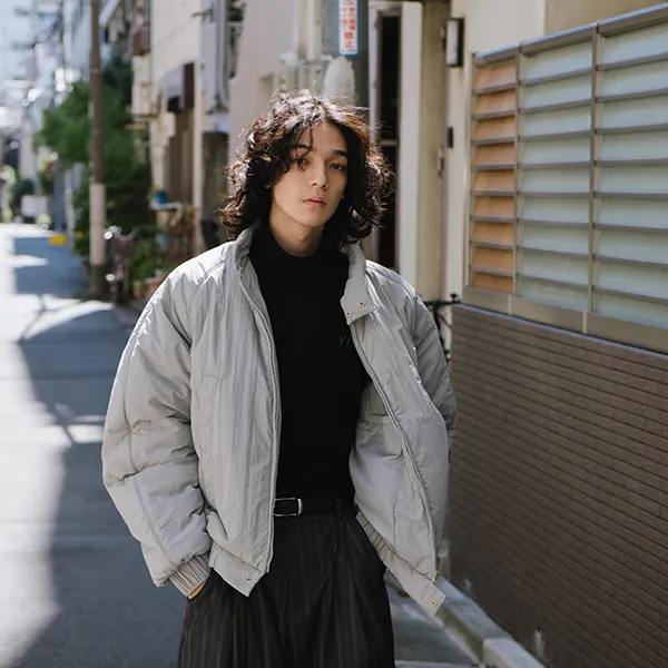 YOSHIYOYI Puffer Jacket Unisex Light Gray-3