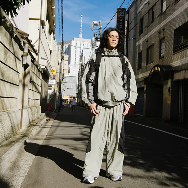 YOSHIYOYI Knitted Sports Pants Unisex Gray Green-2