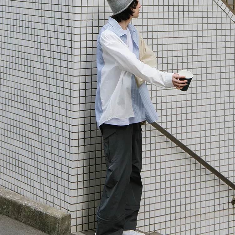 YOSHIYOYI Cargo Pants Men Dark Gray-4
